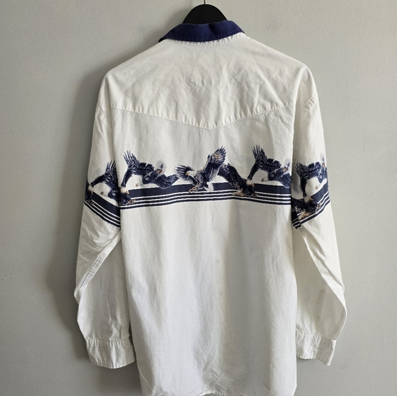 Vintage Roper 90s long sleeve pearl snap Shirt XL - Picture 5 of 8